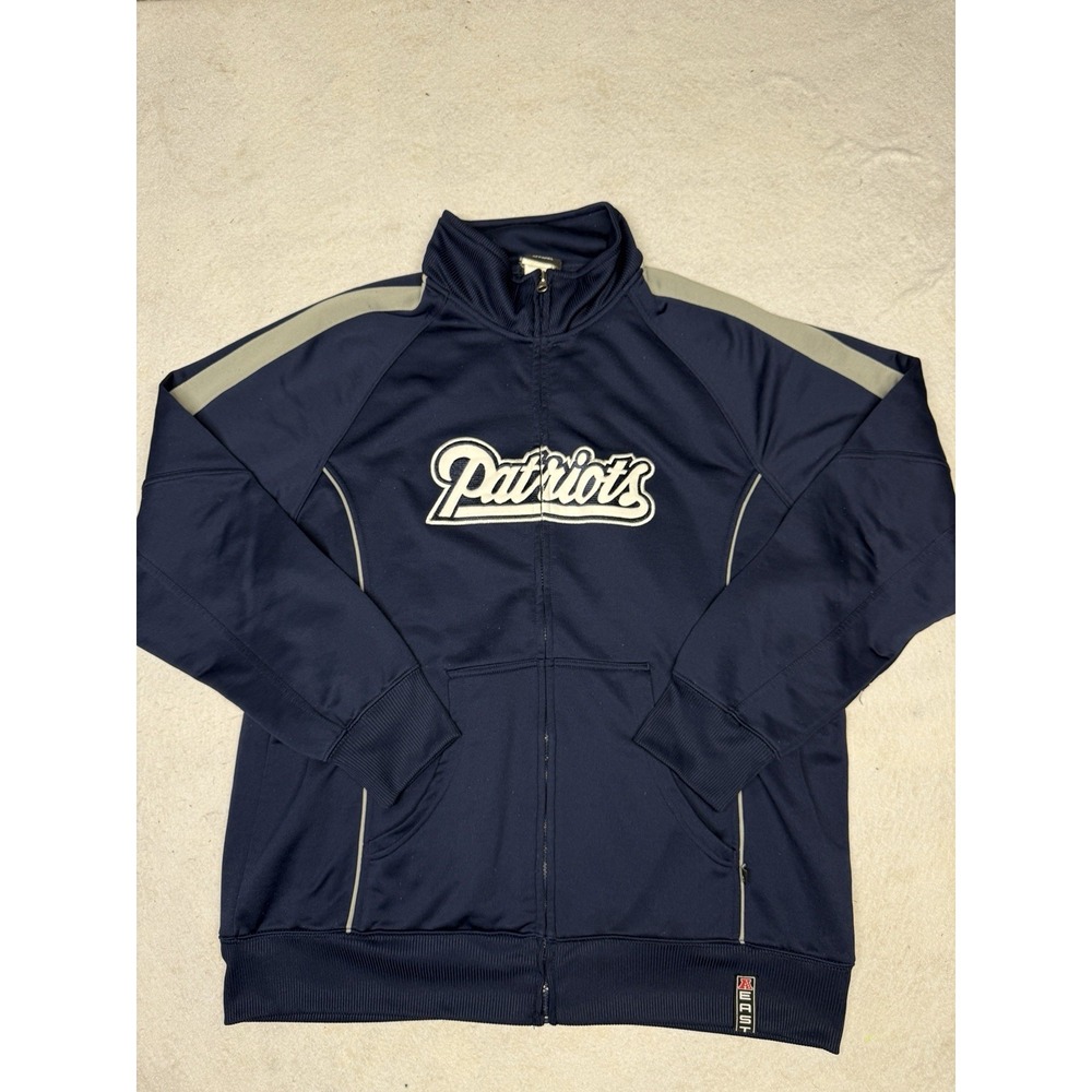 NFL Team Apparel‎ New England Patriots Blue Full Zip Track Jacket Size Large